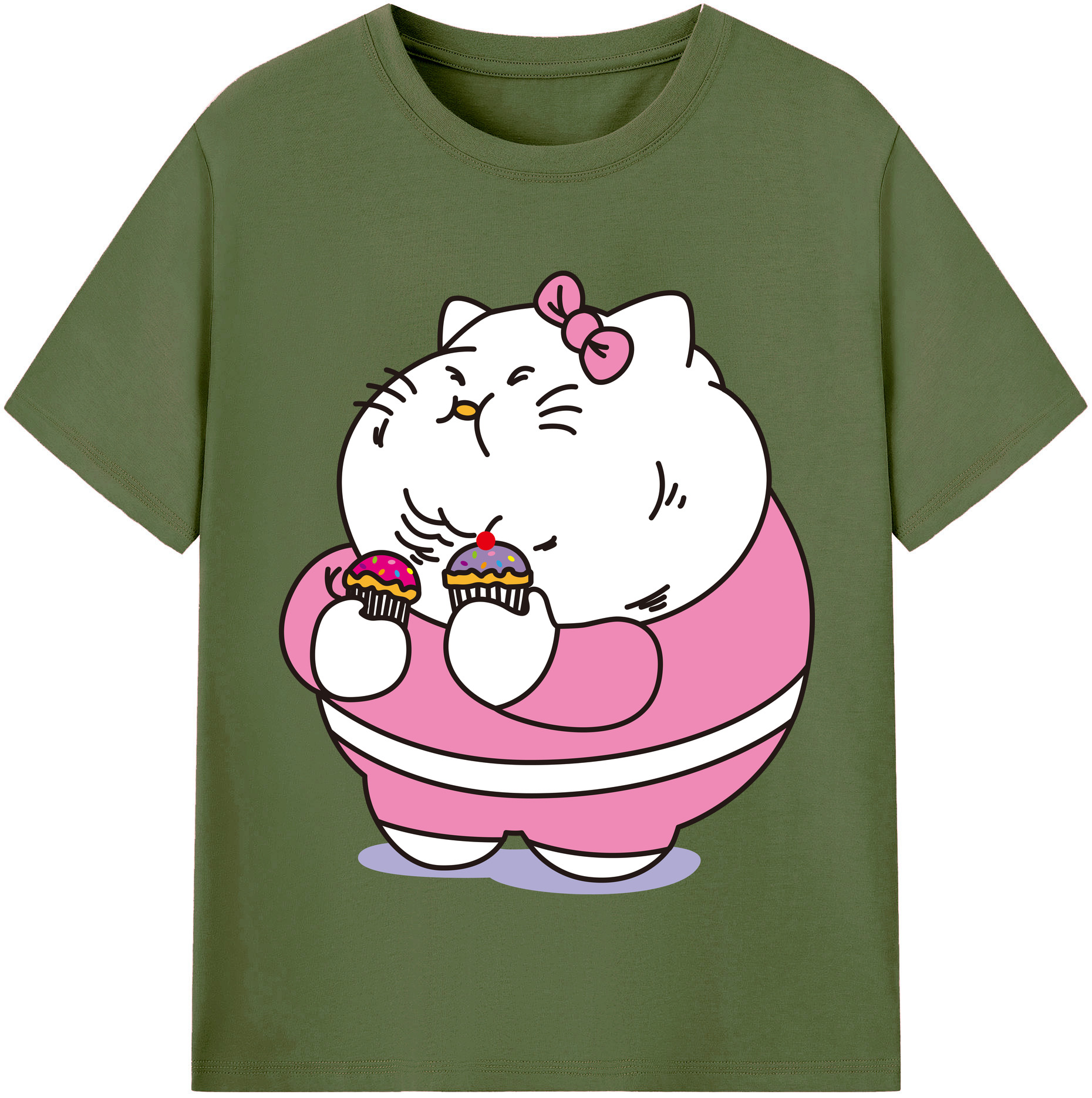 （画像用） Hello Kitty ハローキティ 綿100％半袖Tシャツ（フロントプリント）